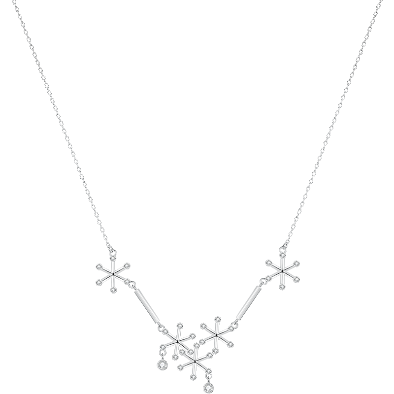 GlamEver雪花项链小众设计感颈链