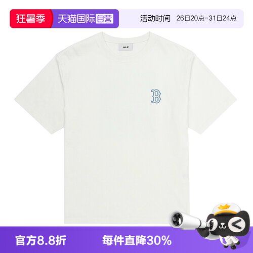 【自营】MLB短袖男女装时尚运动服休闲健身训练透气T恤3ATSM0763