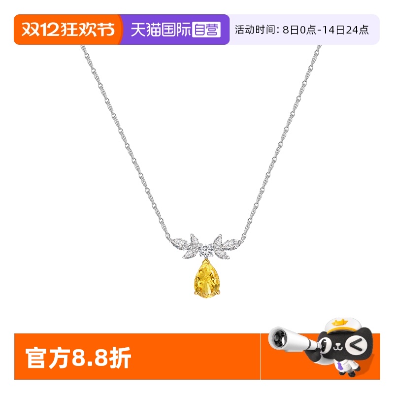 水滴项链女纯银轻奢高级感锁骨链