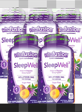 美国原装vitafusion褪黑素睡眠糖