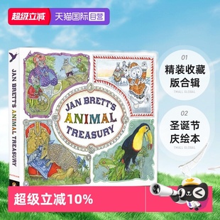 圣诞节庆绘本 英文原版 Brett Treasury 四个故事 汪培珽第5五阶段Three 合辑 Jan 收藏版 4个故事精装 Bears Snow Animal 自营