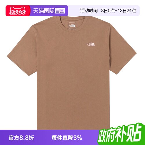 【自营】北面The North Face短袖男装女装圆领运动服休闲时尚T恤