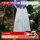 ELLE波嬉印花半身裙女2025夏款 自营 度假松紧腰气质a字裙长裙