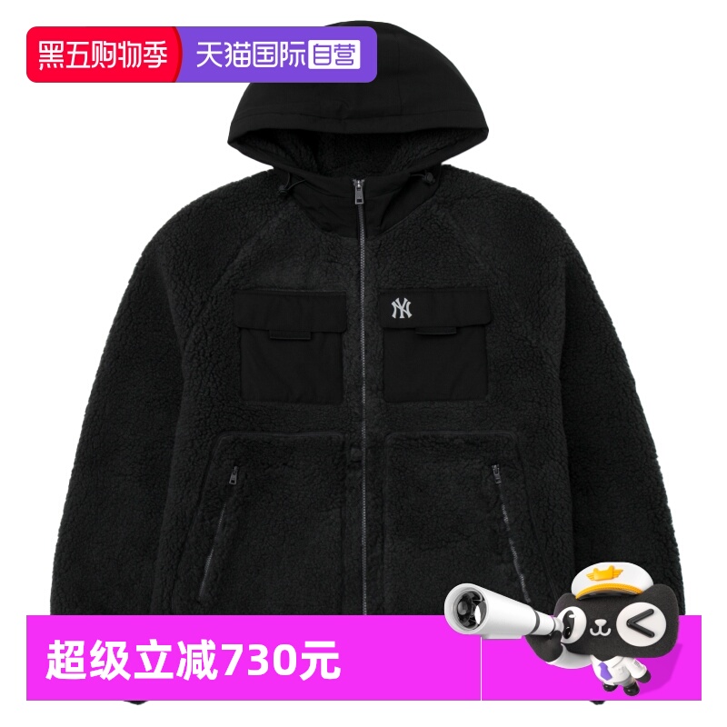 【自营】MLB美职棒男装女装简约时尚休闲保暖羊羔绒外套3AFDB0146