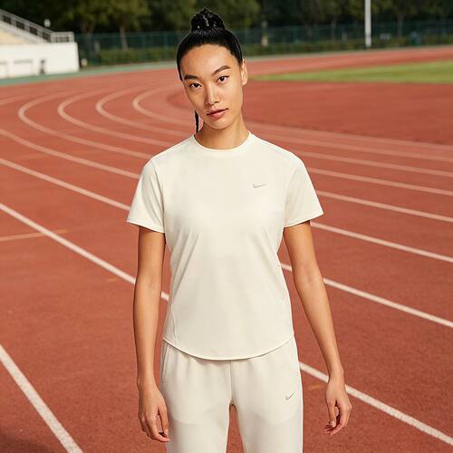 【自营】NiKE耐克女子速干短袖跑步上衣透气舒适T恤HM9699-133