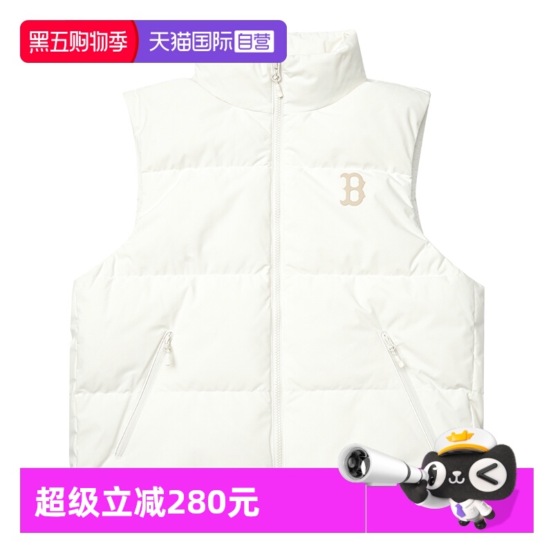 【自营】MLB羽绒马甲新款男女装时尚简约运动服户外保暖休闲马甲