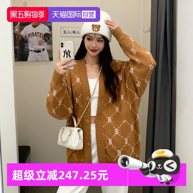 【自营】MLB夹克外套男装女装针织外套春秋款轻薄外套3AKCM0144