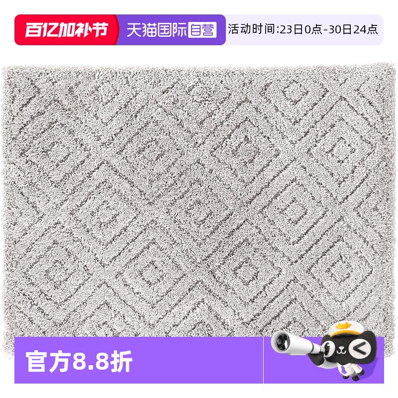 日本oka 纱线浴室地垫卫浴门垫吸水防滑可机洗厨房脚垫卫生间入户