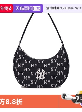 【自营】MLB复古老花情侣包腋下休闲包单肩包拎包3ABQS014N50BKS