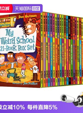 【自营】疯狂学校第一季 盒装 My Weird School  21册全套 英文原版 美国小学推荐读物 8-12岁桥梁书漫画书校园课外英语趣味故事