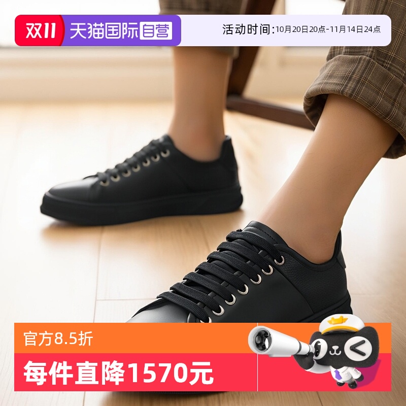 【自营】FERRAGAMO/菲拉格慕秋冬新品男士牛皮革系带休闲鞋板鞋