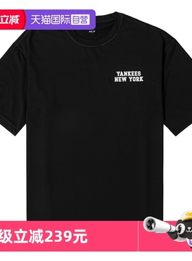 【自营】MLB短袖男女装新款黑色圆领运动T恤时尚休闲服3ASWB2243