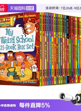 【自营】疯狂学校第一季 盒装 My Weird School  21册全套 英文原版 美国小学推荐读物 8-12岁桥梁书漫画书校园课外英语趣味故事