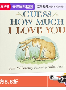【自营】英文原版 Guess How Much I Love You 猜猜我有多爱你 廖彩杏书单 儿童英文启蒙纸板绘本 Sam McBratney