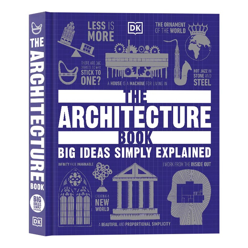 【自营】DK人类的思想百科 建筑学图解百科 英文原版 The Architecture Book 全彩精装插图 了解建筑的演变涵盖世界各地的建筑全彩 书籍/杂志/报纸 儿童读物原版书 原图主图