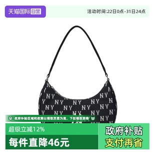 男女复古老花休闲运动时尚 MLB 手拎单肩腋下包3ABQS014N 自营