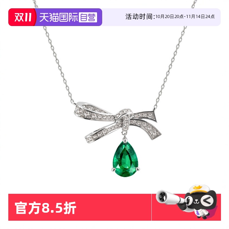 蝴蝶结项链女纯银轻奢高级感设计