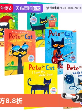 【自营】Pete the Cat 皮特猫英语绘本 I Love My White Shoes pete猫6册合售英文绘本 好性格养成书 吴敏兰常青藤爸爸书单图3-6岁