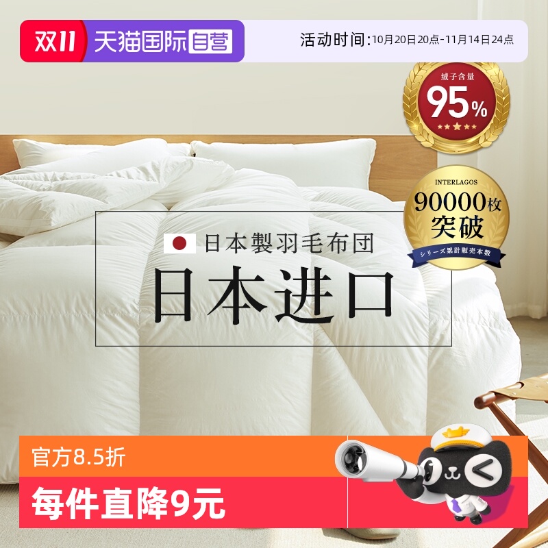 日本爆款精选95%白鹅绒冬被加厚
