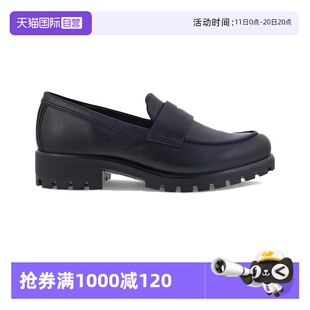 自营 摩登 Ecco 英伦风舒适一脚蹬 490013 爱步女士厚底乐福鞋