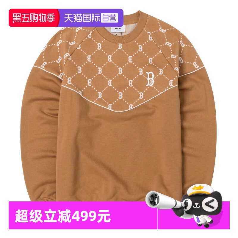 【自营】MLB男女新款情侣运动服时尚休闲针织卫衣套头衫3AMTB0944