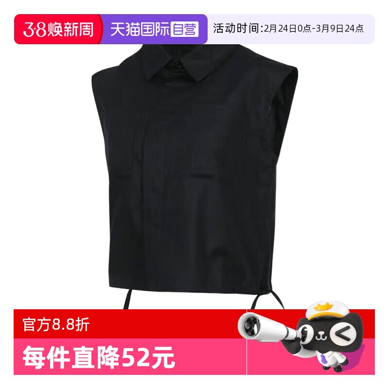 【自营】Nike耐克女子纯棉无袖上衣宽松梭织女短袖衬衫HJ0056-010