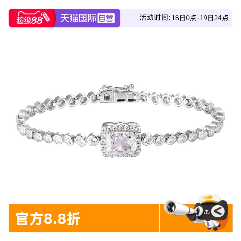 方糖手链女纯银小清新精致手饰
