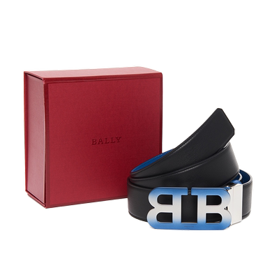 Bally/巴利男士牛皮皮带腰带礼盒