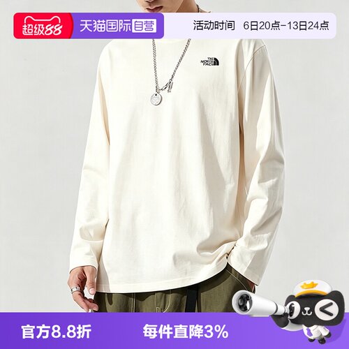 【自营】北面The North Face长袖T恤男女装宽松休闲圆领运动服