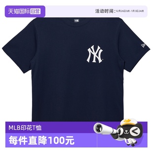 Era纽亦华MLB腰果花运动T恤透气男女情侣NY印花短袖 New 自营