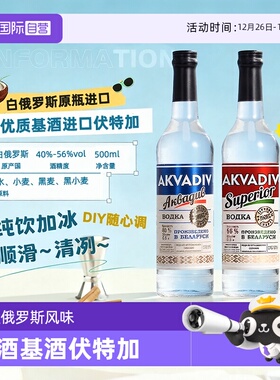 【自营】惊奇之水Vodka伏特加500ml调酒基酒白俄罗斯进口洋酒烈酒