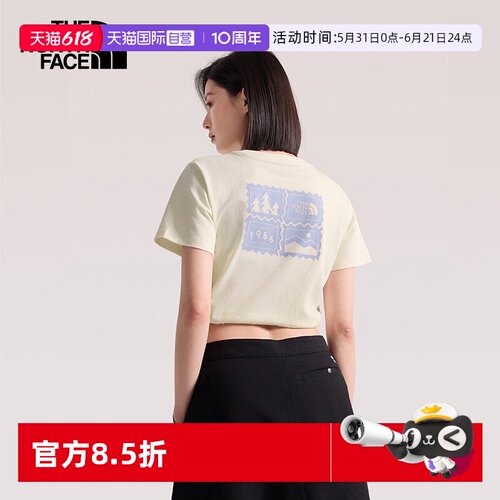 【自营】北面The North Face短袖T恤女款舒适印花半袖短袖8JSN