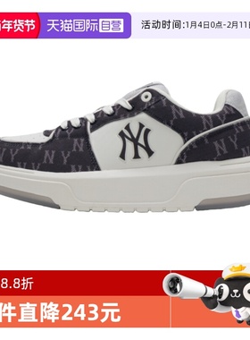 【自营】MLB男女情侣复古老花厚底增高学长鞋运动休闲鞋3ASXM016N