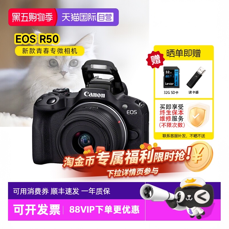 佳能R5018-45mm微单相机照相机