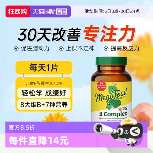 B族提升儿童学生专注力情绪稳定