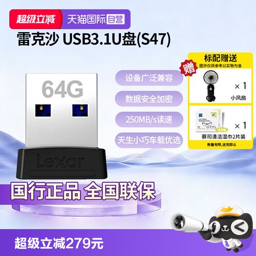 雷克沙车载U盘手机电脑迷你