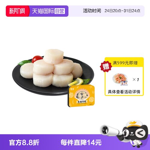 鲜绘扇贝柱200g刺身新鲜冷冻