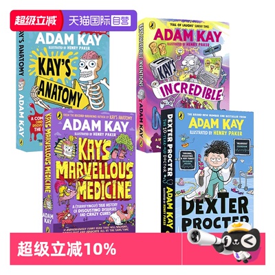 【自营】Adam Kay 4册 凯的儿科医生 凯的神奇发现 凯的神奇医学 凯的解剖学 英文原版 Kay's Incredible Inventions幽默科普