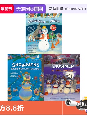 【自营】英文原版  Snowmen at Halloween/Snowmen's 12 Nights Of Christmas 雪人的万圣节 圣诞节 儿童启蒙图画纸板书