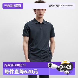 POLO衫 夏季 自营 Marc 袖 商场同款 Polo 口编花双纱男短袖