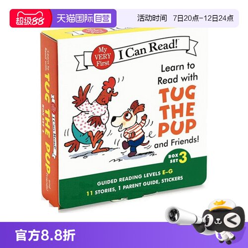 【自营】预售 英文原版 跟塔戈和他的朋友们学 第三辑 12册 Learn to Read with Tug the Pup and Friends! 启蒙认知分级读物