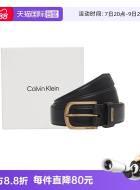 CalvinKlein牛皮皮带腰带