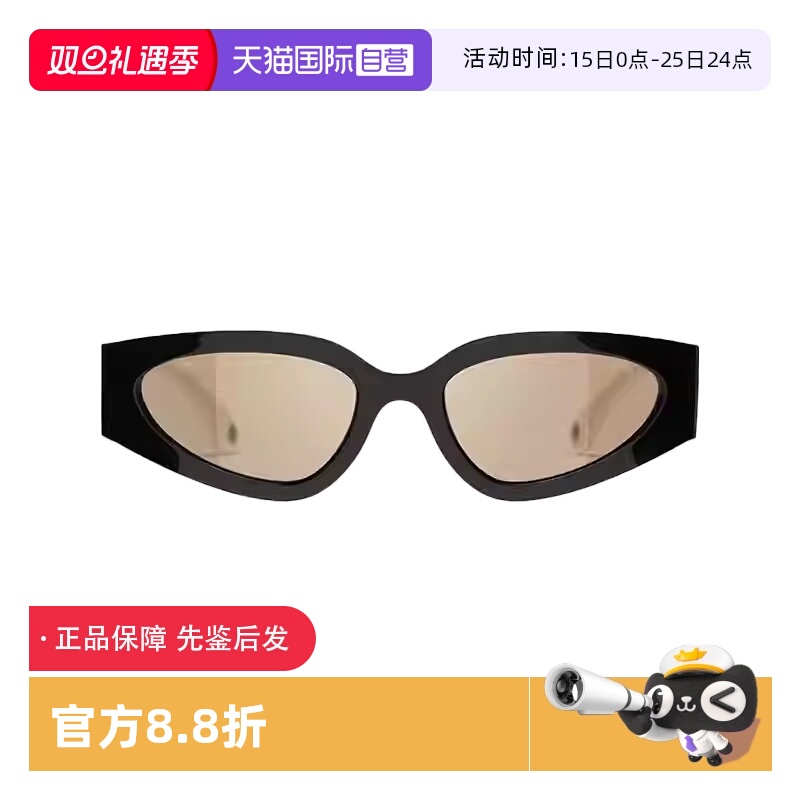 香奈儿新款猫眼拼色logo墨镜