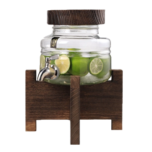 【自营】日本石塚硝子泡酒玻璃瓶带龙头青果酒罐带支架药酒瓶底座