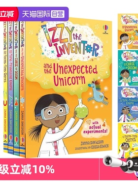 【自营】英文原版 Izzy the Inventor 4册合售 发明家伊兹 科学实验STEM 题材 奇幻冒险 儿童插画搞笑桥梁章节书 英语课外阅读