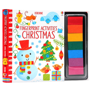 【自营】Usborne Fingerprint Activities 手指印画书英文原版 Bugs/Under the Sea/Dinosaurs/Garden 创意绘画DIY亲子英语启蒙