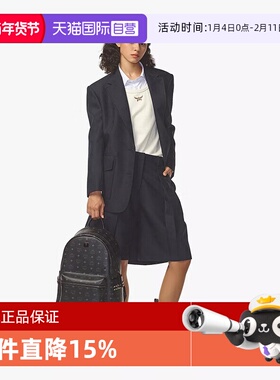 【自营】MCM经典老花印花铆钉装饰男女同款双肩包圣诞元旦礼物