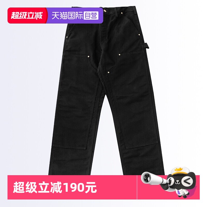 卡哈特B01重磅帆布双膝工装裤