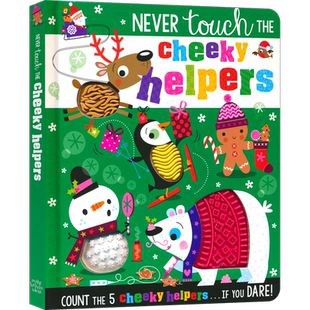 【自营】Never Touch The Cheeky Helper 永远不要碰顽皮的小帮手 尤斯伯恩 洞洞书 硅胶触摸书 幼儿启蒙认知 圣诞主题 英文原版