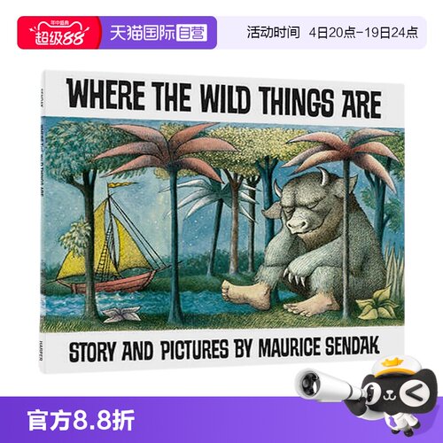 【自营】英文原版 Where The Wild Things Are 野兽出没的地方英国版野兽国吴敏兰书单凯迪克金奖绘本Maurice Sendak莫里斯桑达克